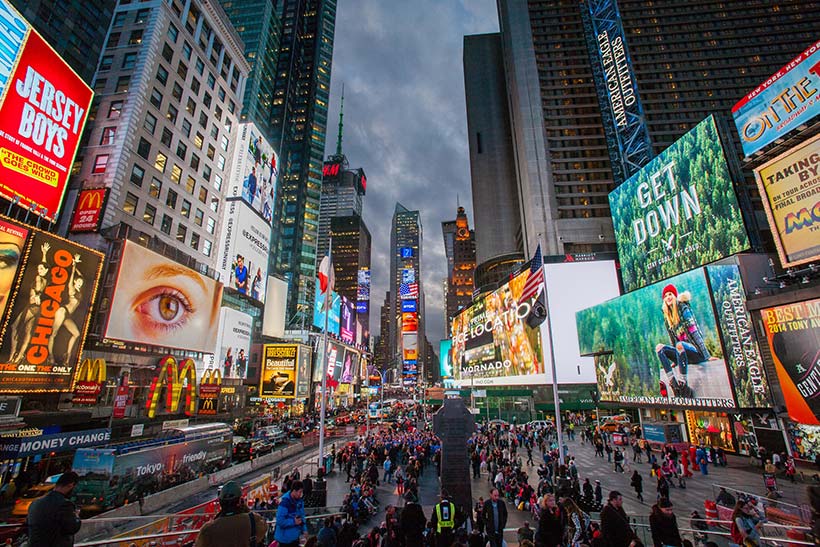 A Busy Street In A Big City