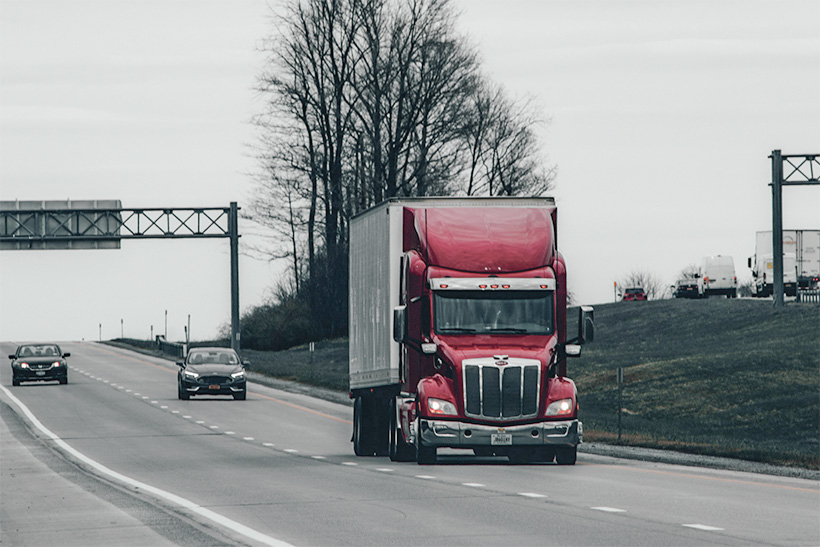 A Truck On A Highway