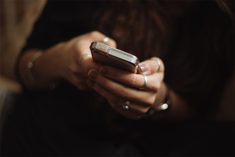 Woman Chatting Over A Cell Phone