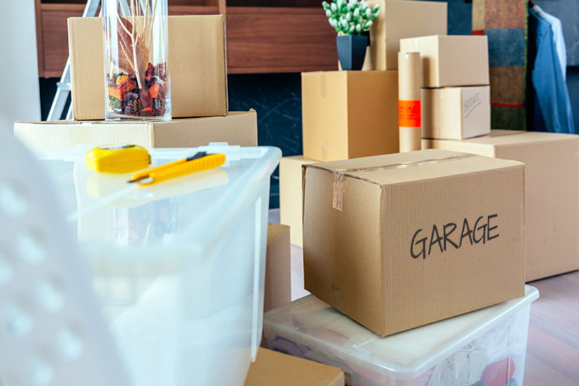 A box labeled garage