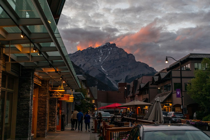 A View On A Mountain Town Street