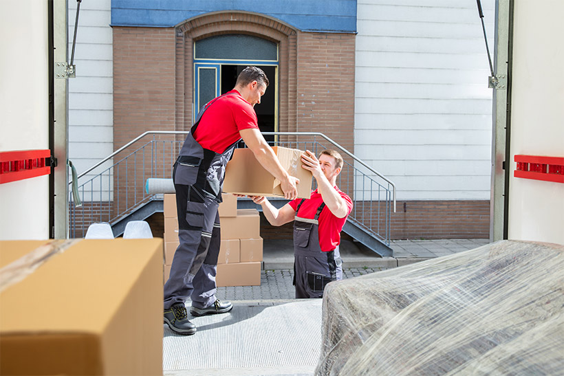 Movers loading a truck