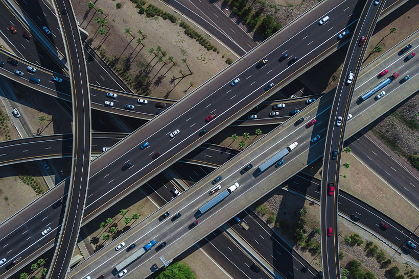 Road Grid In Phoenix - Aerial