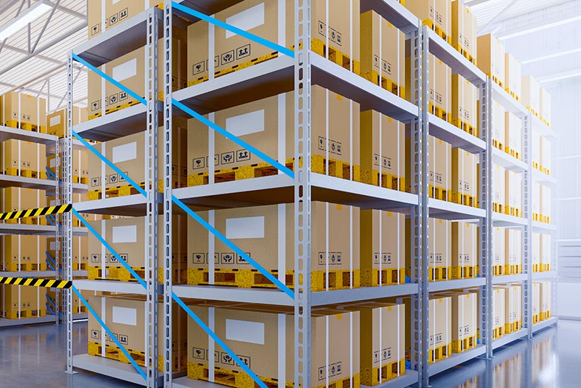 A Vertical Stack In A Storage Unit