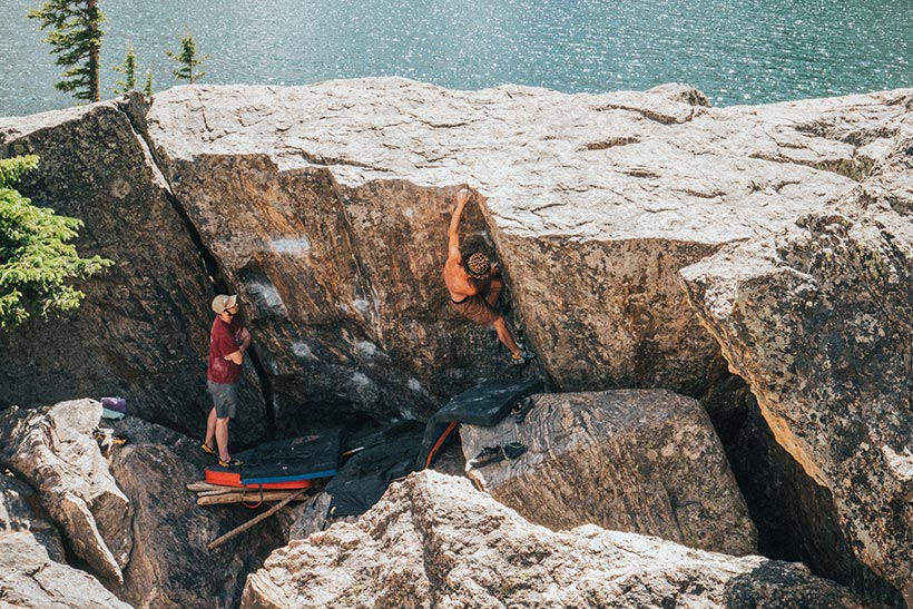 People climbing rocks in Colorado