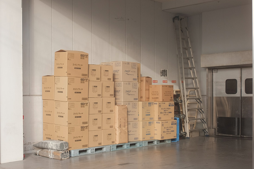 Boxes Set In A Warehouse