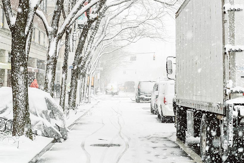 A Truck Parked On The Snow